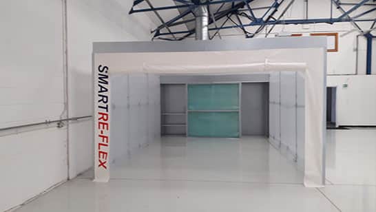 large spray paint tent