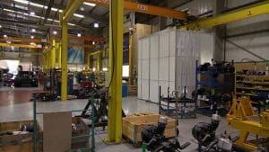 Industrial spray paint clean booth install