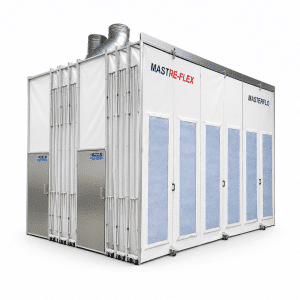 Modular Retractable Spray Booths for industrial SMART repair and automated panel painting