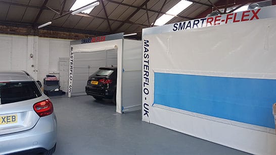 Car body shop spray booth
