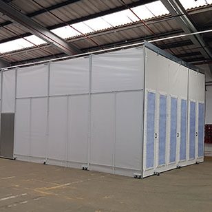 retractable commercial spray booth