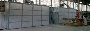Marine spray booth at Sunseeker