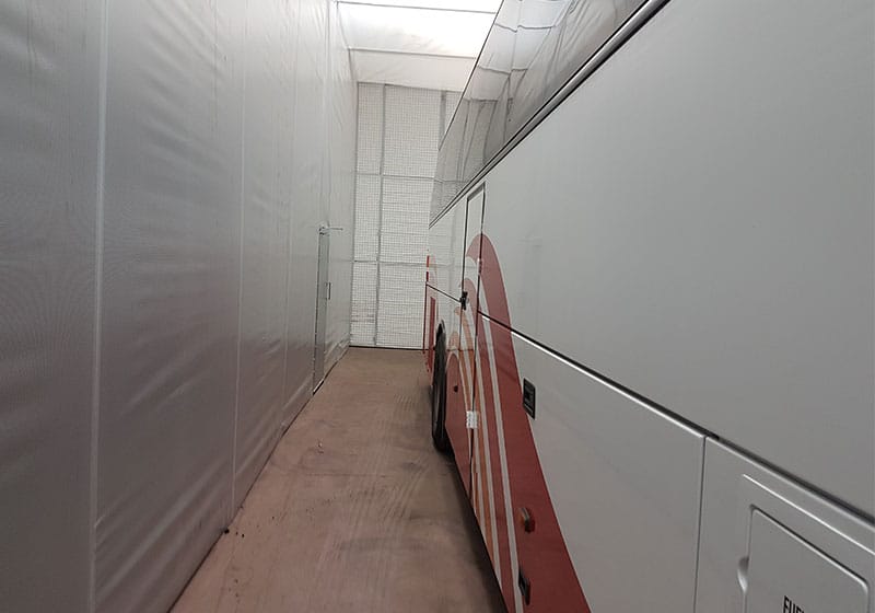 Coach and bus respray booth