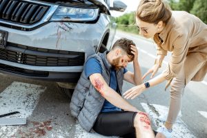 A man who may have to use a road accident compensation calculator