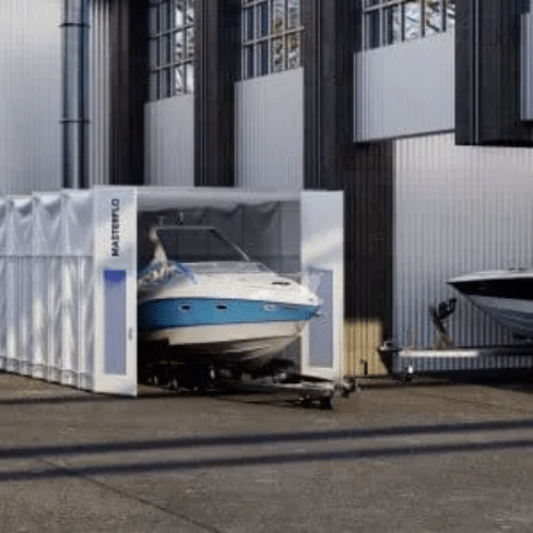 Marine boat and yacht spray booth